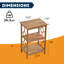 Table de chevet à 3 niveaux (ensemble de 2) - Disponible en noir, doré et blanc-639377420