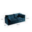 Canapé modulaire en chenille bleu 4 avec une éponge de qualité et 2 repose-pieds