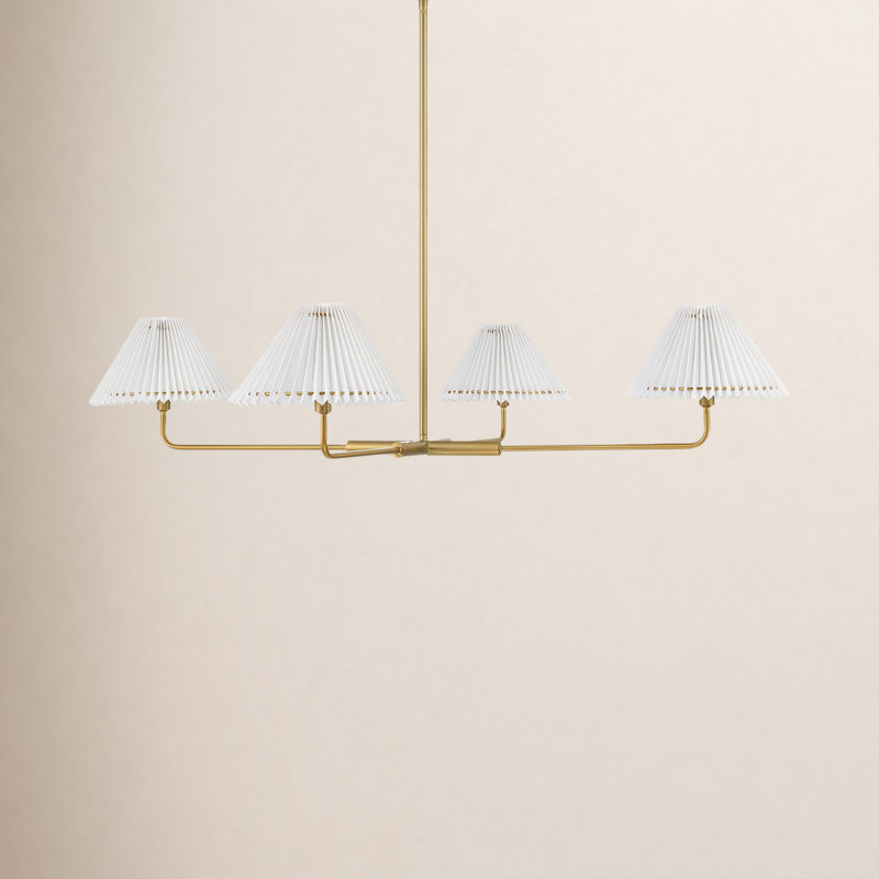 Pearson 4-Light Chandelier, Laiton naturel