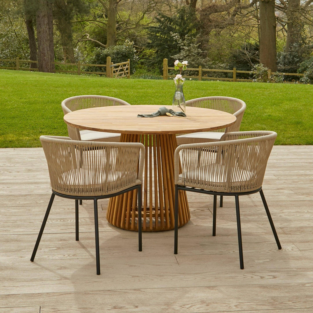 Hopley Rectangular 4 - Person 120cm Long Dining Set
