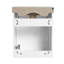 Meuble-lavabo mural 18 po avec lavabo en céramique et porte d'armoire à fermeture en douceur, pour petite salle de bain-116040580