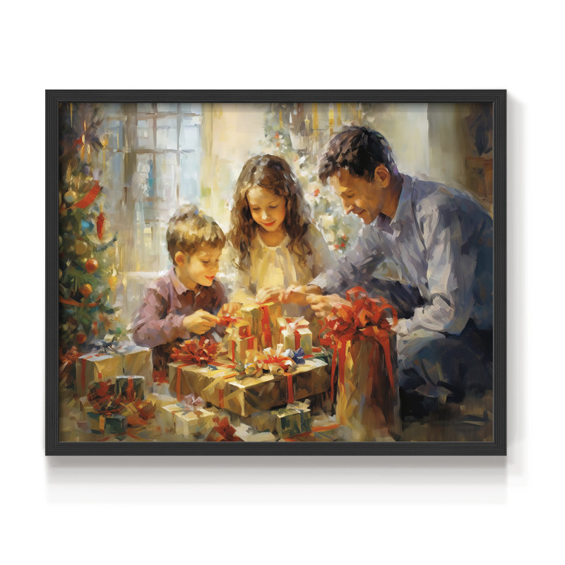 Chirstmas Art-CDXLI - Reproduction encadrée - Restickable, H 11 po x l 14 po, Noir, noir, noir, noir