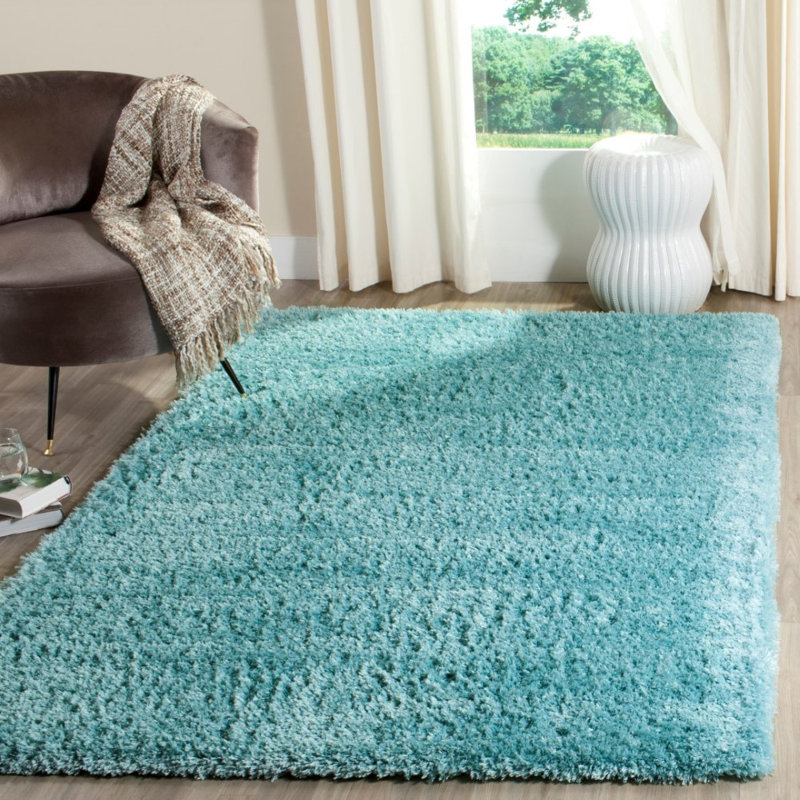 Jaydn Indie Shag Performance Solid Color Rug, Rectangle 9' x 12'