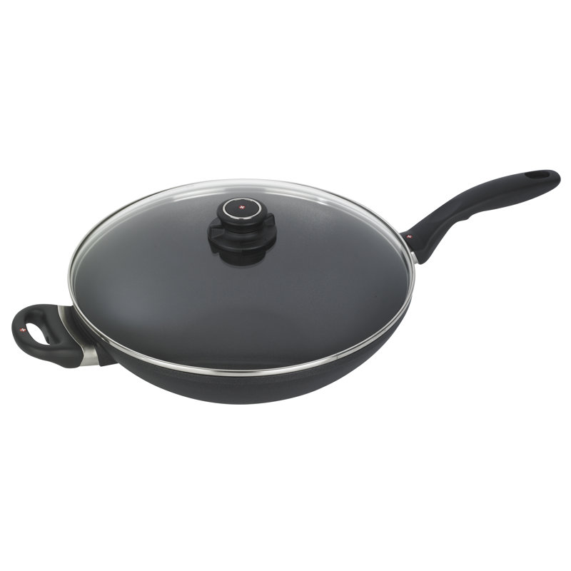 Swiss Diamond 12.5" Induction Non-Stick Alumimum Wok with Lid