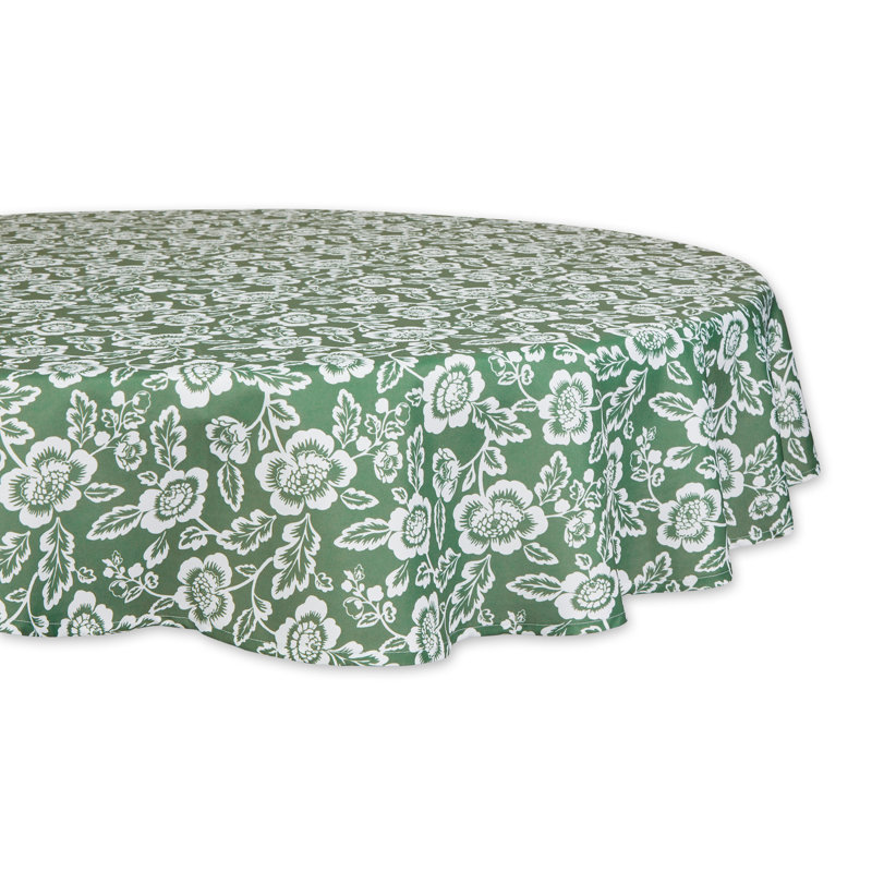 NAPPE EXTÉRIEURE IMPRIMÉ FLORAL ARTICHAUT 60 ROND, Vert