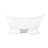 Rosalind 63" Acrylic Pedestal Soaking Tub with Pre-Drilled Overflow Hole and Rolled Rim - Less Drain