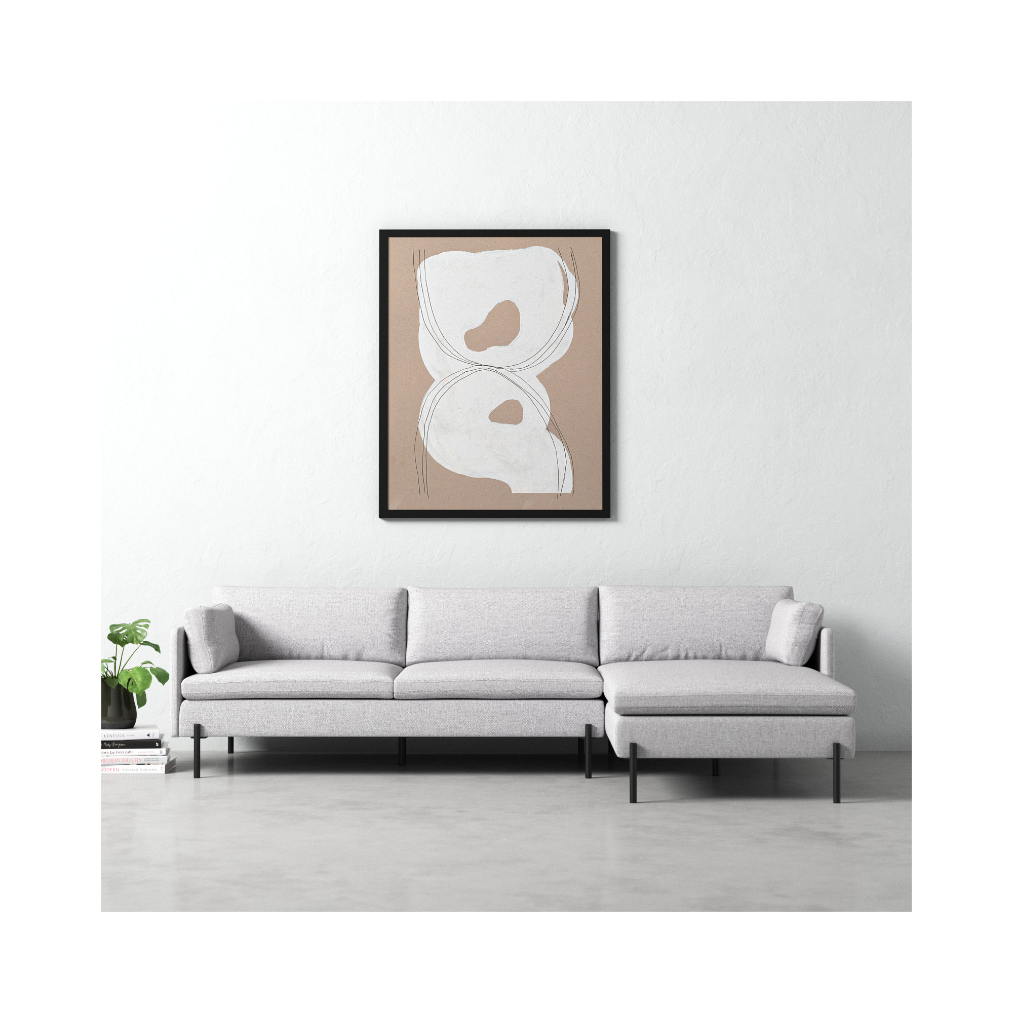 Free Form 1 by Andrea Stokes, 50" H x 40" W x 1.25" D, Black