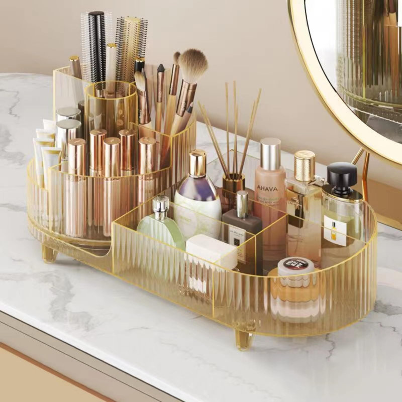 Organisateur de maquillage rotatif, présentoir à cosmétiques de grande capacité, facile à tenir tous vos produits de maquillage