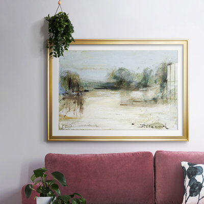 Wintery Horizon III, impression encadrée avec biseau mat et verre