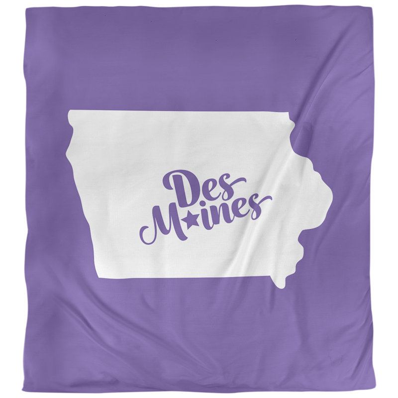 Housse de couette de iowa des moines, Mauve, Microfibre