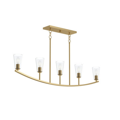 Jheni Four-Light Chandelier with Clear Glass Shades