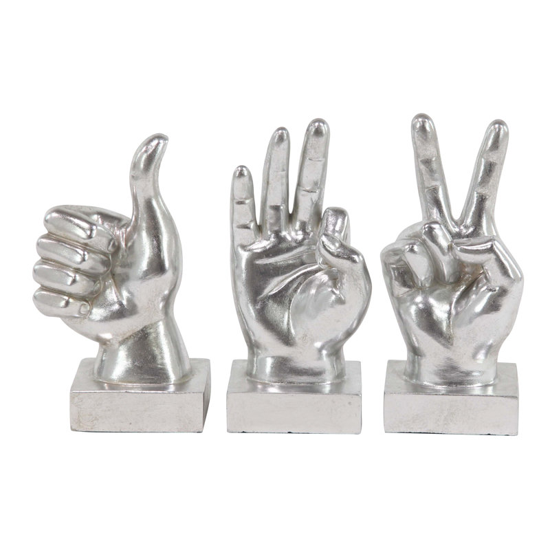 Ensemble de 3 figurines Domien, Argent