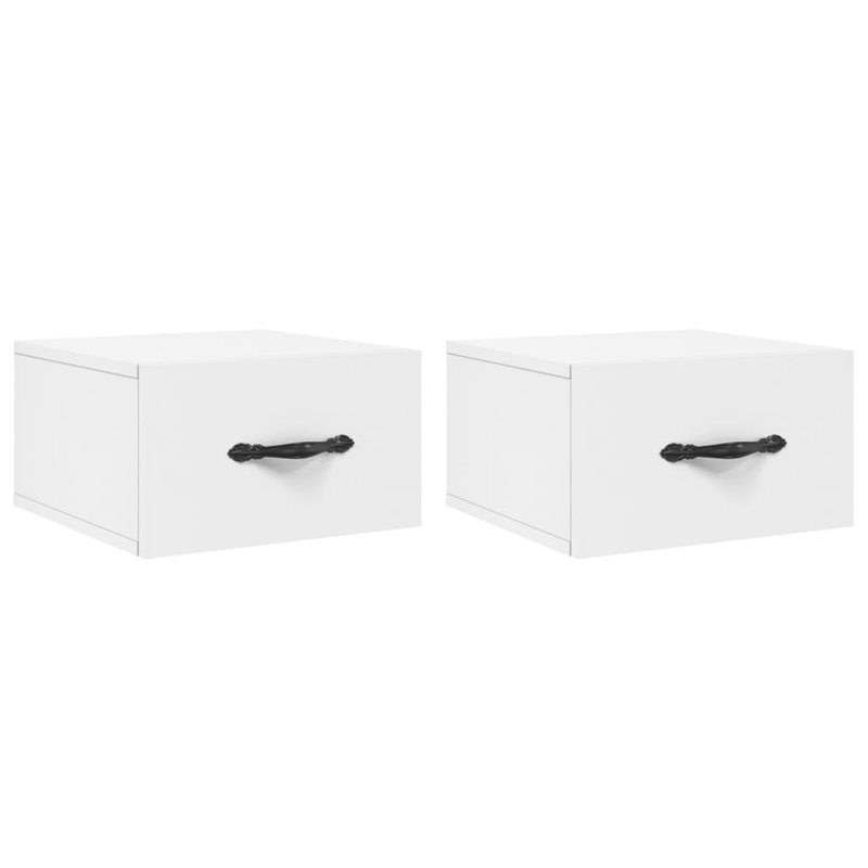 Courtnie 35cm W Manufactured Wood Bedside Table, White