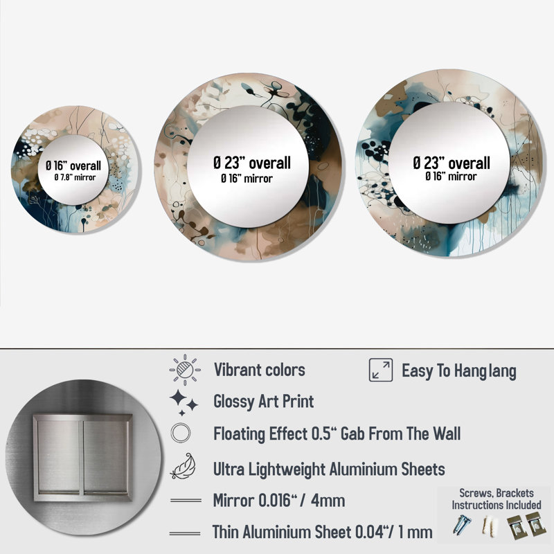 Dierra Metal Round Mirror