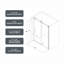 Porte de douche coulissante simple sans cadre l 54 po x H 76 po-110915177