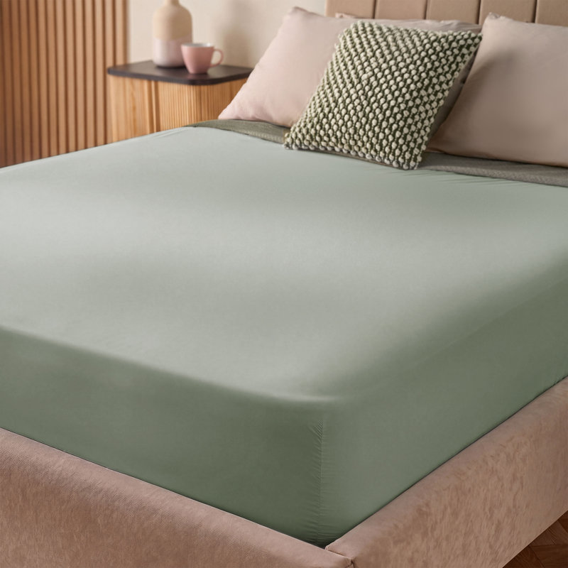 Silentnight Supersoft Perfect Fit Fitted Sheet, King, Sage