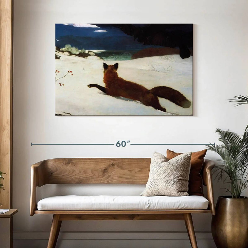 La chasse au renard, H 30 po x l 45 po