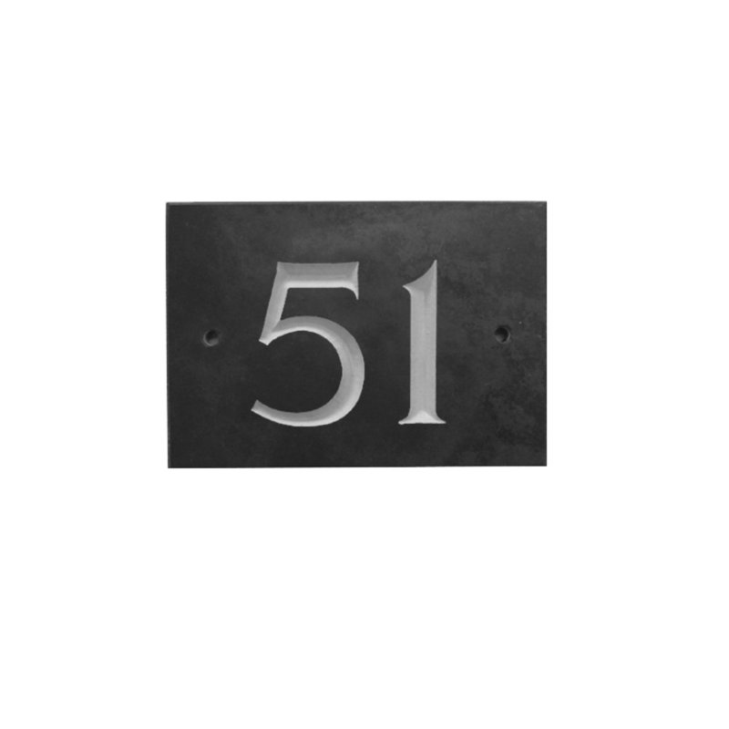 Odacia 10cm H Stone House Number, Black, 51