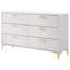 Commode 6 tiroirs, rectangulaire