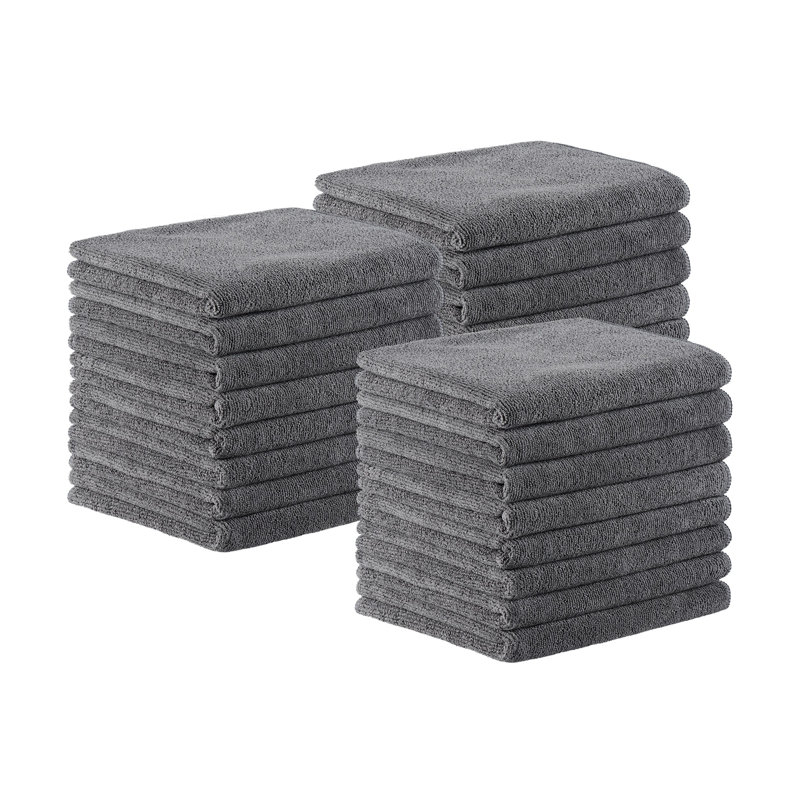 Arkwright Bck2U Terry Mircofiber Salon Towel 16x27 (24/Pack), Gray