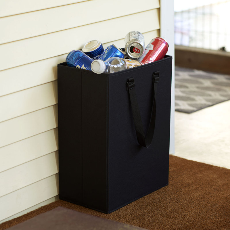Recycler Bag Compact Recycling Center with 600D Polyester and Chipboard Frame