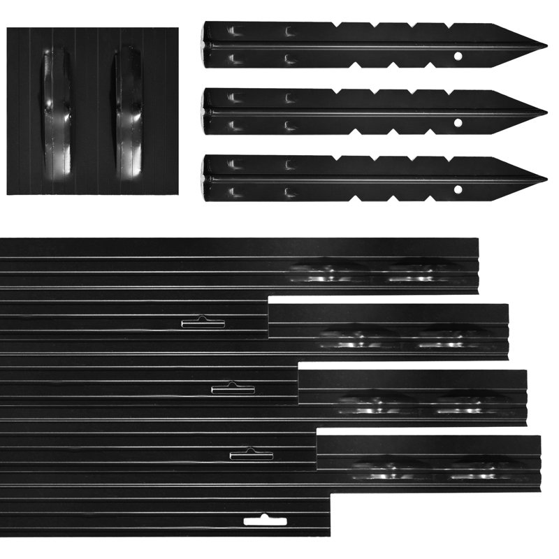 PRO (120 pi par boîte), Noir adonisé, H 5,50 po x l 0,13 po x P 96 po