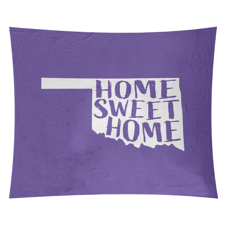 Tapisserie Home Sweet Oklahoma, H 60 po x l 51 po, Mauve