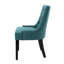 2 chaises de salle à manger - Style contemporain, surpiqûres en losange, accoudoirs inclinés, revêtement, pieds en bois, bleu sarcelle. 2 chaises au design contemporain avec dossier, revêtement en tissu, coloris uni.