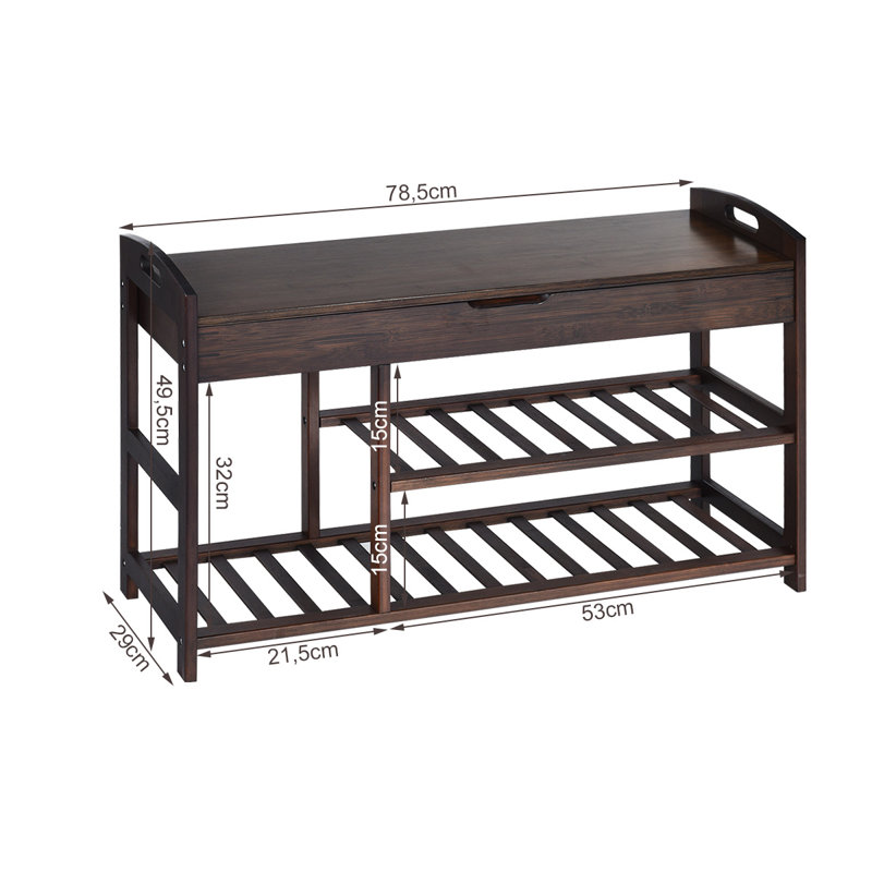 5 Pair Shoe Rack, Black
