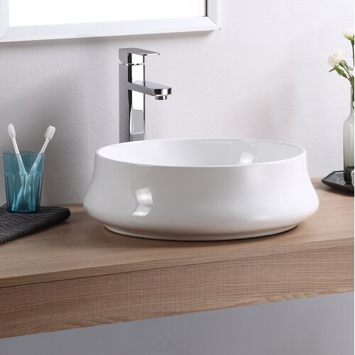 Fine Fixtures Vitreous China Circular Vessel Bathroom Sink & Reviews ...