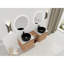 Meuble-lavabo mural 60 po avec lavabo et rangement en céramique, porte à fermeture en douceur