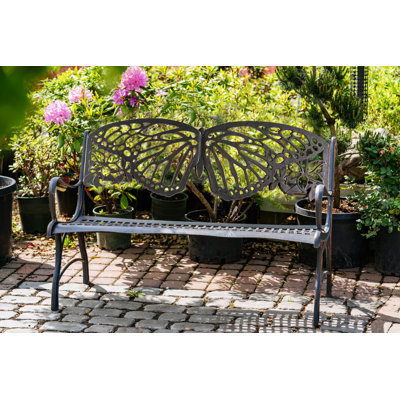 Cody Butterfly Cast Iron Park Bench by Rosalind Wheeler