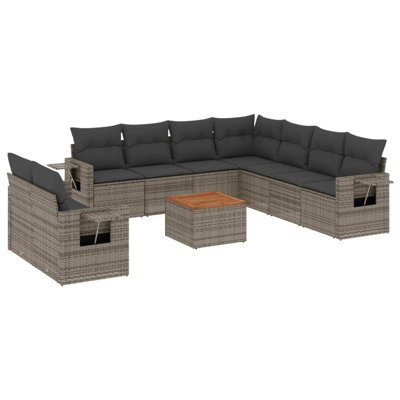 Vidaxl Garden Sofa Set Grey