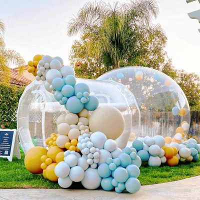 Adam 16' L Commercial Grade Bubble Balloon House Inflatable Bubble Tent With Tunnel for Kids Birthday Party, Weddings, Gender Reveal Party, Indoor/Outdoor Dual Use