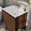 Meuble-lavabo autoportant 24 po avec lavabo blanc et portes à fermeture en douceur 24 po