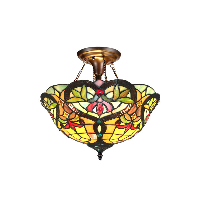 Laurie Glass Semi Flush Mount