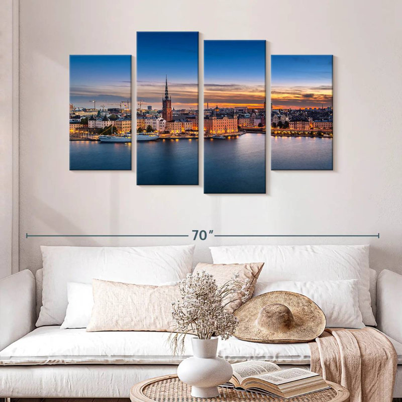 Nicci Stockholm, coucher de soleil sur l'horizon, H 32 po x l 52 po