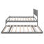 Lit plateforme double avec lit gigogne à hauteur ajustable, bois de pin massif, tête de lit, lattes, sans sommier-114793006