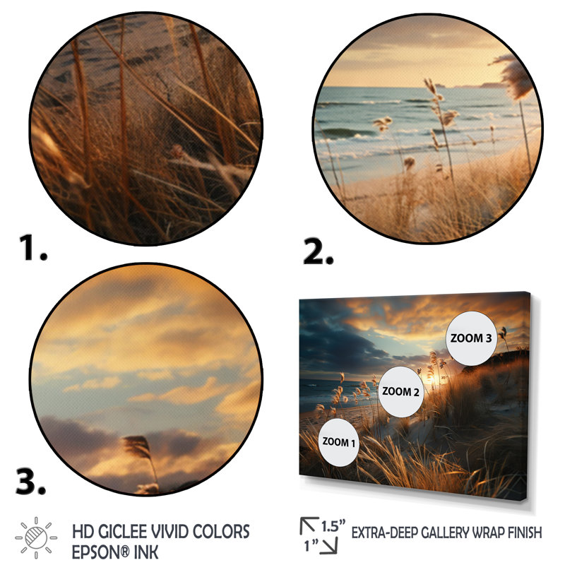 Golden Sands A Envoûtant VII sur toile, H 24 po x l 32 po, Cadre flottant noir