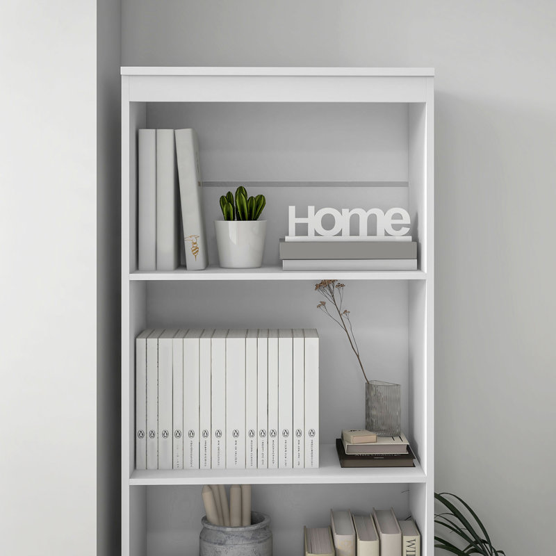 Allexandra 180cm H x 60cm W Particle Board Standard Bookcase, White