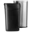 Paquet de 2 bacs à ordures en acier inoxydable de 8 gallons, conception rectangulaire à fermeture lente