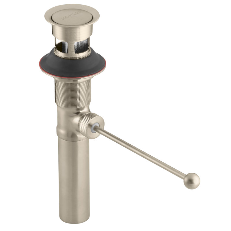 Drain escamotable pour lavabo de salle de bain Premier, Bronze brossé vibrant, Oui