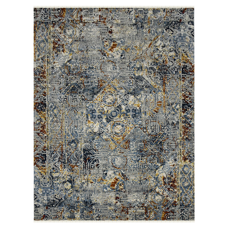 Bristol Blue Hand-Knotted Wool 2' x 3' Area Rug