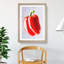 Lone Red Bell Pepper - Framed Print-56853061-56853070