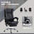 Vinsetto Microfiber Office Chair, High Back Computer Chair With 6 Point Massage, Heat, Adjustable Height And Retractable Footrest