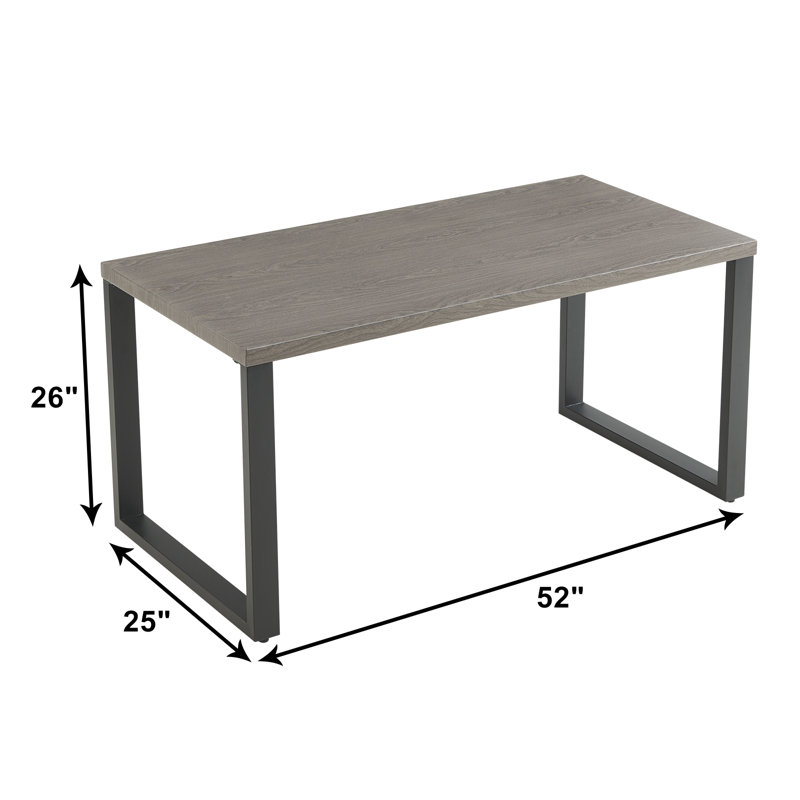 Naresa Rectangular Outdoor Dining Table , 58'' in. W 28'' in. D, Gray