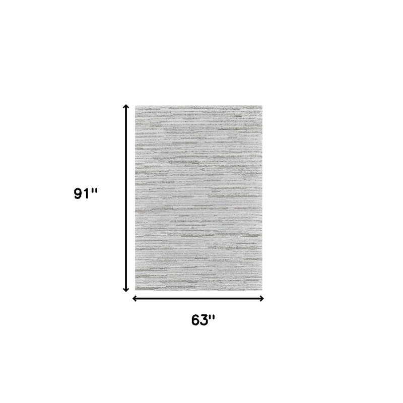 5' X 8' Gray Abstract Area Rug