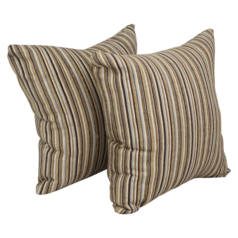 Striped Reversible Throw Pillow, Otto Sahara