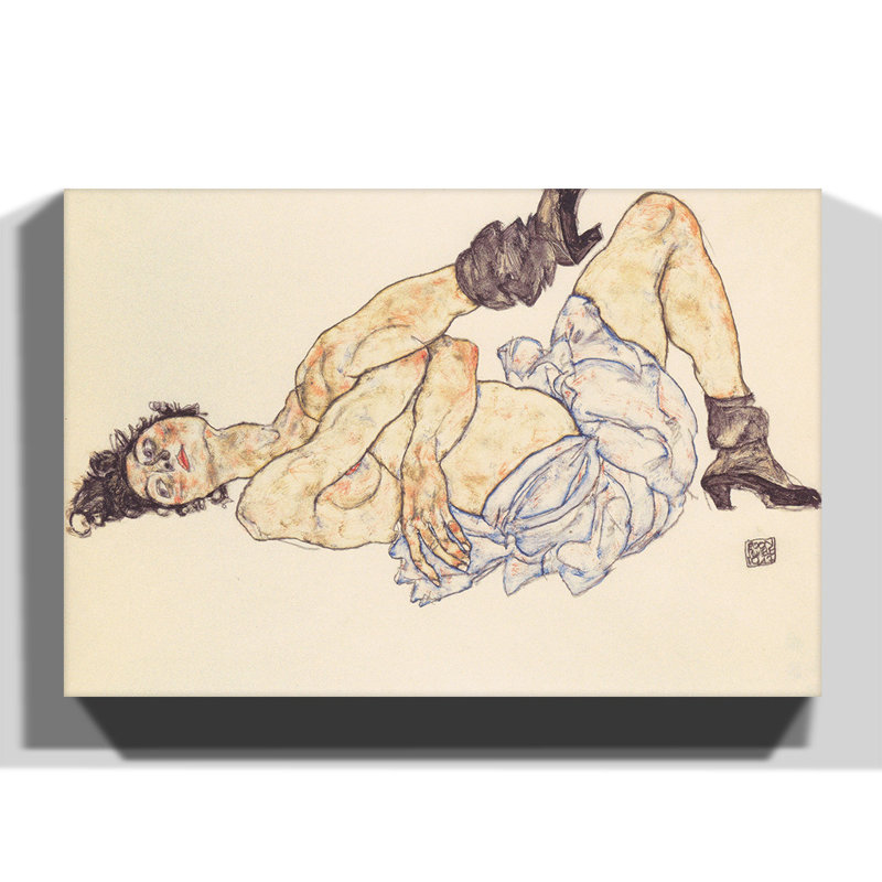 Egon Schiele - Wrapped Canvas Painting, 70cm H x 100cm W