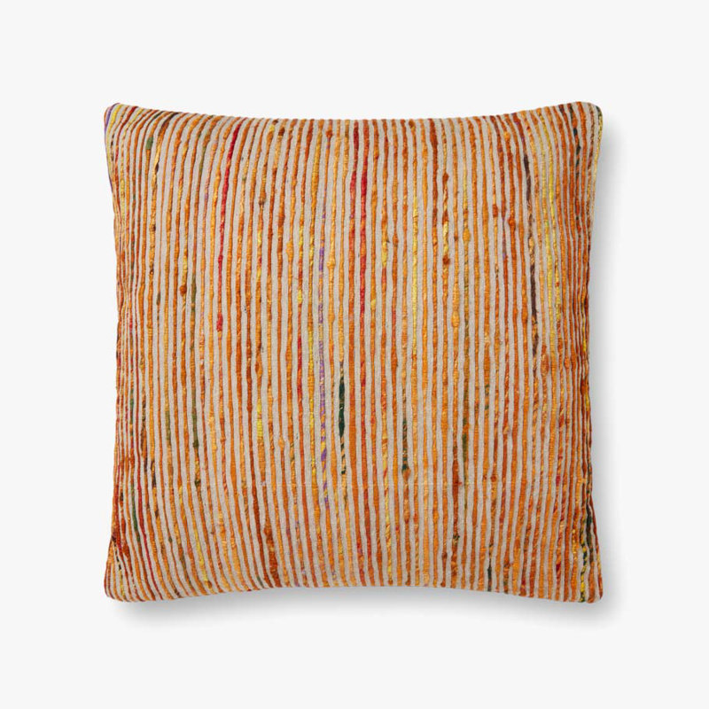 Hippocrates Decorative Throw Pillow, Rust/Multi, Down Blend